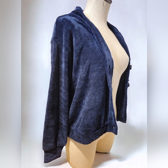 3rd + Malt Women's Button Sweater Blue Size M - Picture 2 of 5